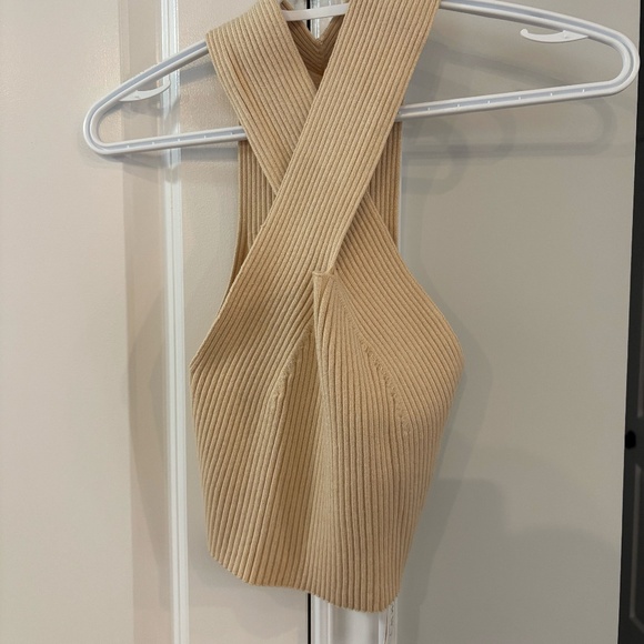 Cider Criss Cross Cropped Tank - Picture 1 of 3